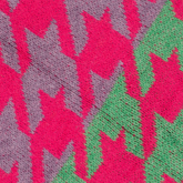Fuchsia Multi Colour Houndstooth Heavyweight Scarf